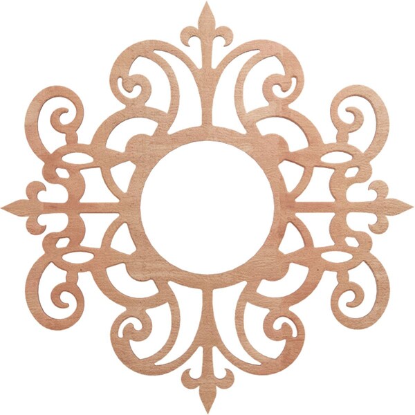 Ekena Millwork Dijon Wood Fretwork Pierced Ceiling Medallion, Cherry, 22"OD x 7 1/8"ID x 3/8"T CMWP22X22X0375DICH - main